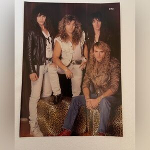 Vintage XYZ pinup with Leopard Print Bench and Leather Jackets